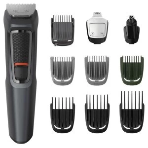 Philips MG3747/33 Multigroom 9-in-1 Face, Hair & Body Trimmer - Black & Grey