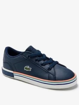 Lacoste Boys Infant Lerond 0320 Trainer - Navy, Size 7 Younger