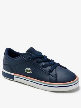 Lacoste Boys Infant Lerond 0320 Trainer - Navy, Size 6 Younger