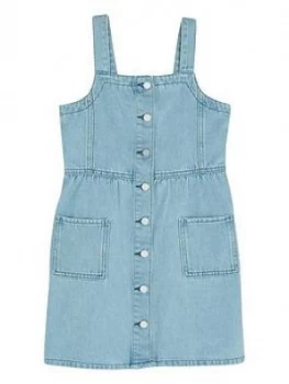 Mintie By Mint Velvet Girls Washed Blue Denim Dress - Blue