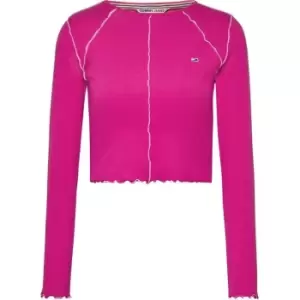 Tommy Jeans Tjw Bby Crp Seam Detail Top - Pink