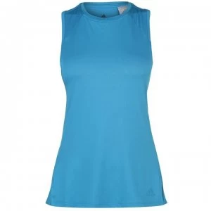 adidas Strap Back Tank Top Ladies - Shock Cyan