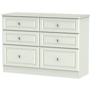 Robert Dyas Montego Ready Assembled 6-Drawer Midi Chest - Ash Grey