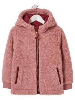 FatFace Girls Zip Through Fleece - Deep Rose Size Age: 7-8 Years, Women