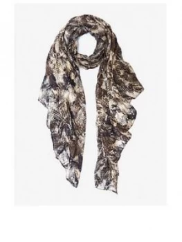 Mint Velvet Violet Printed Scarf - Brown