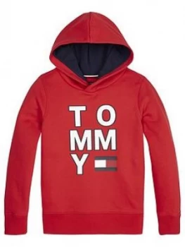 Tommy Hilfiger Boys Multi Graphic Hoodie - Red