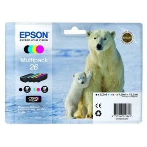 Epson Polar Bear 26 Black And Tri Colour Ink Cartridge