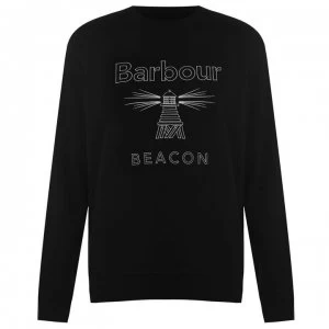 Barbour Beacon Rowan Crew Neck Sweatshirt - Black