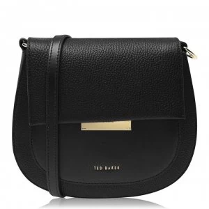 Ted Baker Leiona Leather Saddle Bag - black