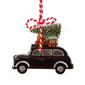 Sass & Belle London Christmas Black Cab Shaped Bauble