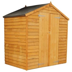 Mercia Overlap Apex Windowless Double Door Value Shed - 6 x 4ft