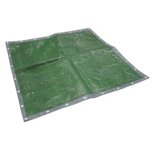 Faithfull Tarpaulin Green / Silver 5.4 x 3.6m (18 x 12ft)