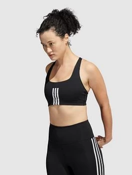 adidas Train 3 Stripes Bra (Medium Support) - Black Size XS Women