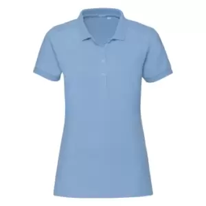 Russell Womens/Ladies Stretch Short Sleeve Polo Shirt (M) (Sky Blue)