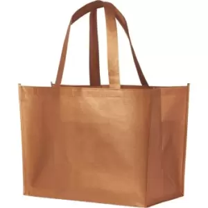 Bullet Alloy Laminated Non-woven Shopping Tote Bag (One Size) (Copper)