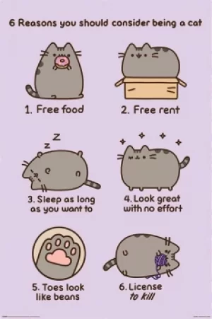 Pusheen Reasons to be a cat Poster multicolour