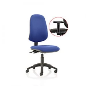 Task Office Chair Eclipse XL III Lever Blue Fabric With Height Adjustable Arms