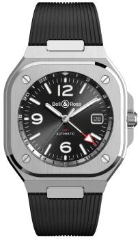 Bell & Ross Watch BR05 GMT Black Steel Rubber