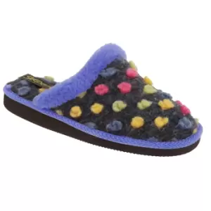 Sleepers Womens/Ladies Donna Mule Slippers (3 UK) (Blue/Multi)