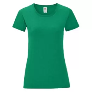 Fruit Of The Loom Womens/Ladies Iconic T-Shirt (XXL) (Heather Green)