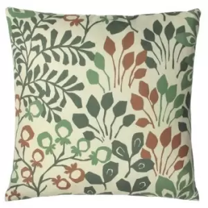 Paoletti Elowen Botanical Cushion Cover (One Size) (Green/Brown/Cream)