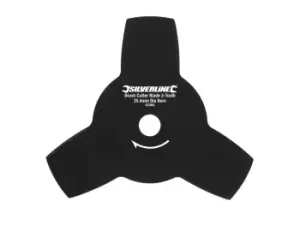 Silverline 633965 Brush Cutter Blade 3-Tooth 25.4mm Bore