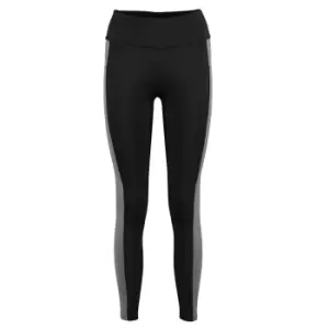 Gamegear Womens/Ladies Contrast Leggings (12) (Black/Grey Melange)