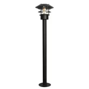 Outdoor IP44 Bollard Light Black LED E27 60W Bulb Outside External Exterior