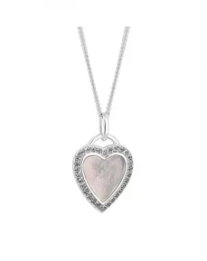 Simply Silver Pearl Heart Necklace