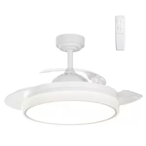 Cristal Record Vera Mini LED Ceiling Fan 35W 2900 Lm CCT Folding Blades