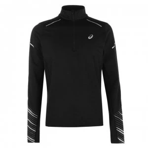 Asics Zip Long Sleeve Top Mens - Black