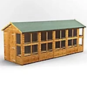 Power Garden Shed 186PAPSDD Golden Brown 18x6