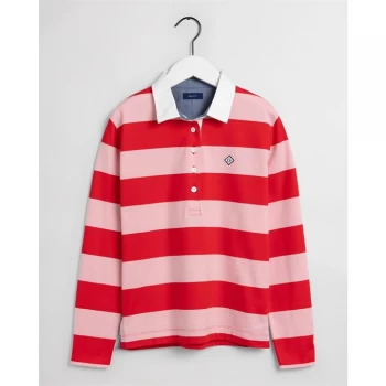 Gant Gant Striped Heavy Rugger Shirt - 667 LAVA RED