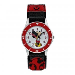 Disney Mickey Mouse PU Webbing Strap Watch