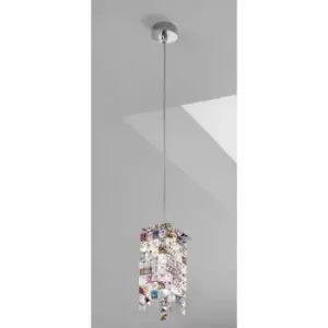 Kolarz PRISMA - Designer Crystal Pendant Light Polished Chrome, 1x G9