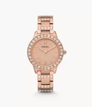 Fossil Women Jesse Rose-Tone Stainless Steel Watch