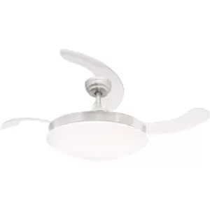 Cristal Record Maria DC LED Ceiling Fan 3CCT Hidden Speaker Foldable Blades