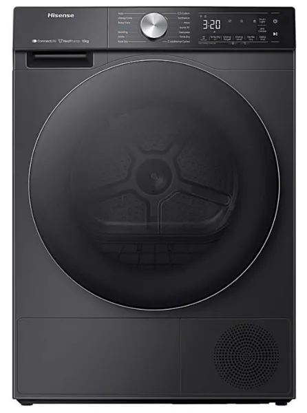 Hisense 5S Series DH5S102BB WiFi Connected 10Kg Heat Pump Tumble Dryer - Black - A+++ Rated