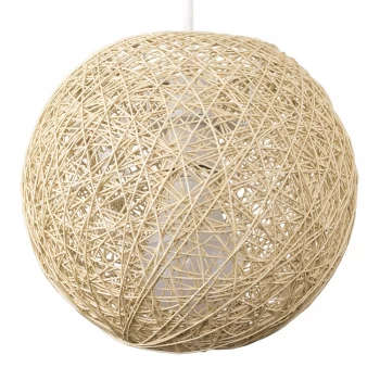 Bjorn Small Cream Twine Pendant Shade