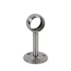 Colorail Brushed Nickel Effect Stainless Steel Rail Centre Socket (L)25mm (Dia)25mm