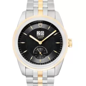 Glamour Automatic Black Dial Stainless Steel Mens Watch