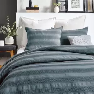 DKNY Avenue Stripe Super Kingsize Duvet Cover, Denim