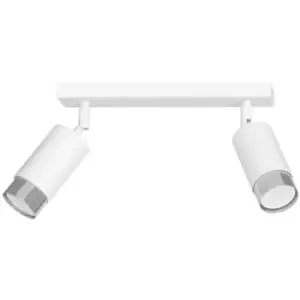 Emibig Hiro White/Chrome Twin Ceiling Spotlight 2x GU10