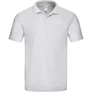 Fruit of the Loom Mens Original Pique Heather Polo Shirt (3XL) (Heather Grey)