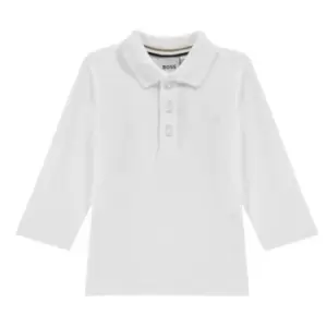 Boss Boss long Sleeve Tonal Polo Shirt Infants - White