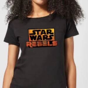 Star Wars Rebels Logo Womens T-Shirt - Black - 3XL - Black