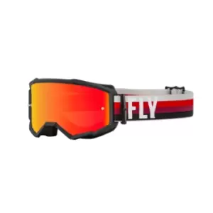 FLY Racing Zone Goggle Black Red W Red Mirror Amber Lens