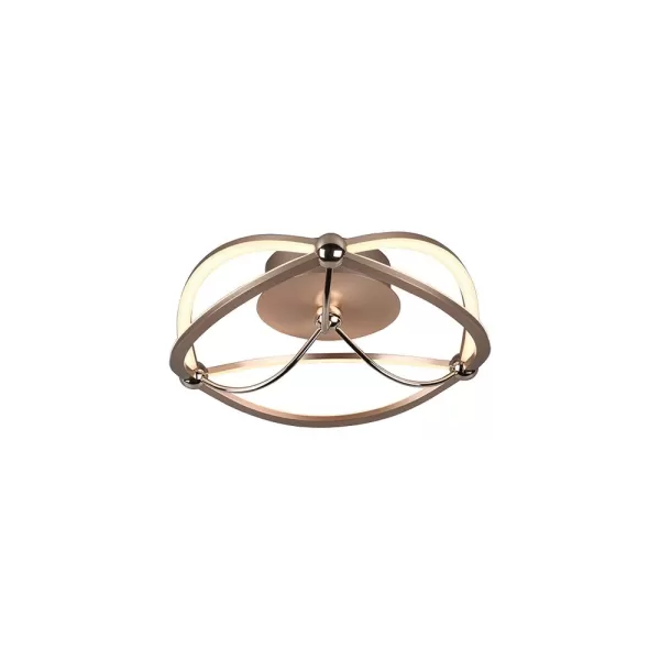 Charivari Modern 20W LED Semi Flush Light Brass Matt 3000K