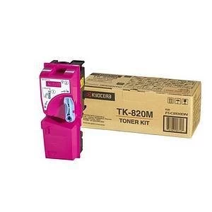 Kyocera TK820M Magenta Laser Toner Ink Cartridge Kit