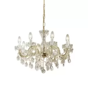 Valerie Classic 8 Arm Chandelier Polished Brass, 8x E14